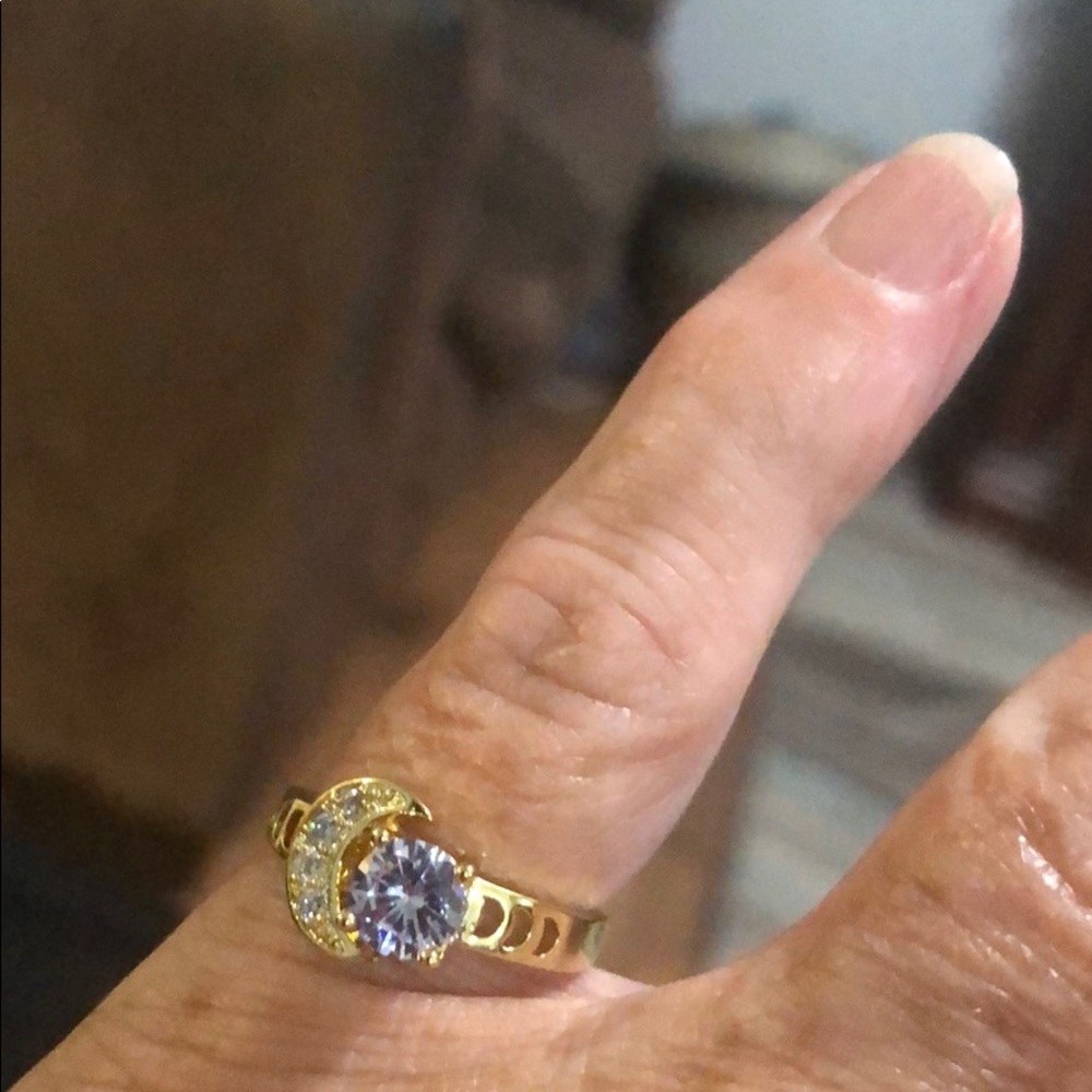 Beautiful moon& stars amethyst 18K ring - Picture 9 of 9